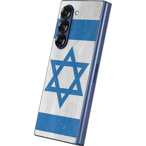 Israel Flag Distressed Galaxy Z Fold6 Skin